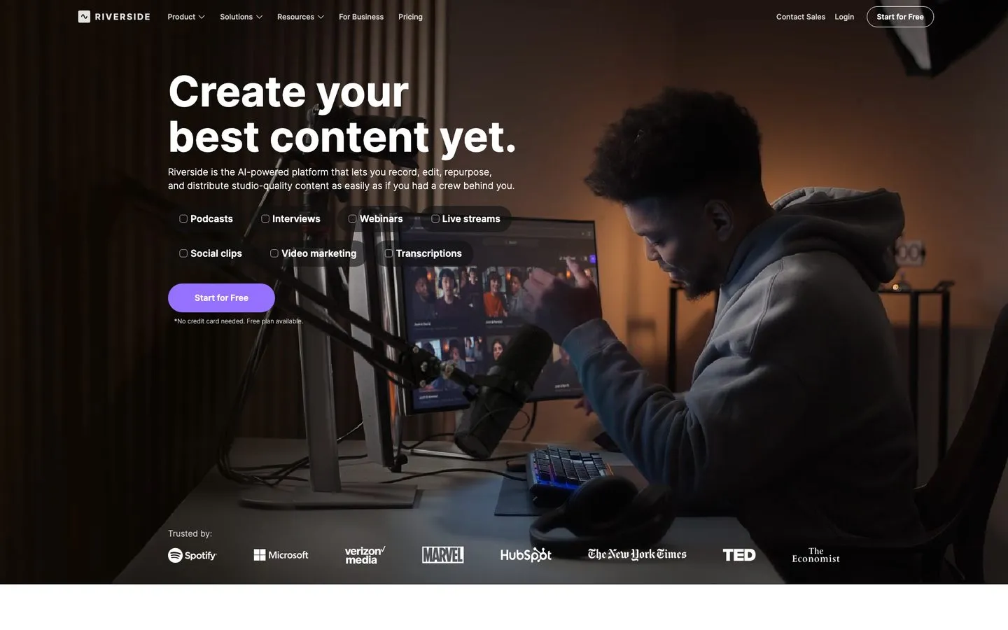 AI content repurposing tools - Riverside Magic Clips AI clipper picking video highlights automatically